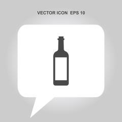 wine bottle vector icon
