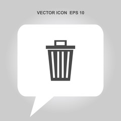trash bin vector icon