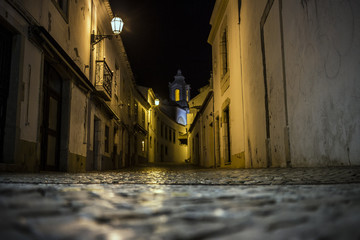 Obraz premium Night street in Lagos, Portugal