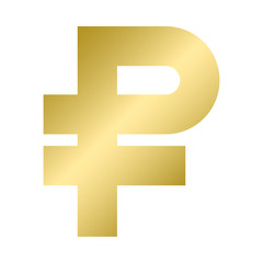 Obraz premium Sign of the ruble. Icon. Vector.