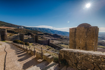 Fototapeta na wymiar view from Ancient medieval Loarre knight's Castle in Spain