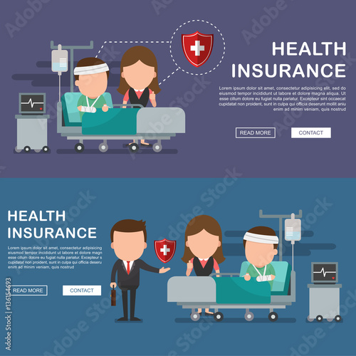 Man In The Hospital Injured And Insurance Services Concept For