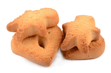 Biscuits on a white background