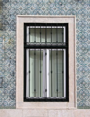 Typical portuguese window in Lisbon, Portugal