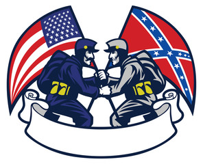 Confederate vs union soldier