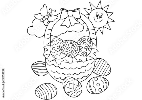 Easter Basket Drawing Picture Easter Basket Drawing Picture