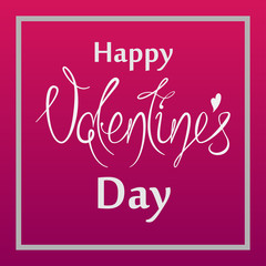 Happy Valentines Day Hand Drawing Vector Lettering design.