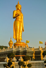 Phra Buddha Mongkol Maharaj standing Buddha in HatYai Songkla province Thailand