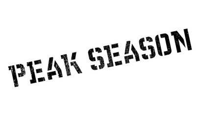 Peak Season rubber stamp. Grunge design with dust scratches. Effects can be easily removed for a clean, crisp look. Color is easily changed.