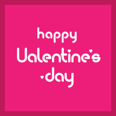 Happy Valentine's Day calligraphic lettering design card template. Creative typography for holiday greetings. Vector illustration.