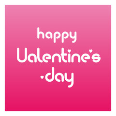 Happy Valentine's Day calligraphic lettering design card template. Creative typography for holiday greetings. Vector illustration.