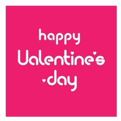 Happy Valentine's Day calligraphic lettering design card template. Creative typography for holiday greetings. Vector illustration.