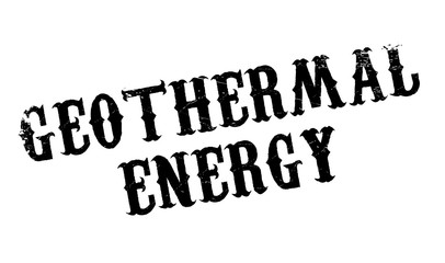 Geothermal Energy rubber stamp. Grunge design with dust scratches. Effects can be easily removed for a clean, crisp look. Color is easily changed.