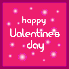 Happy Valentine's Day calligraphic lettering design card template. Creative typography for holiday greetings. Vector illustration.