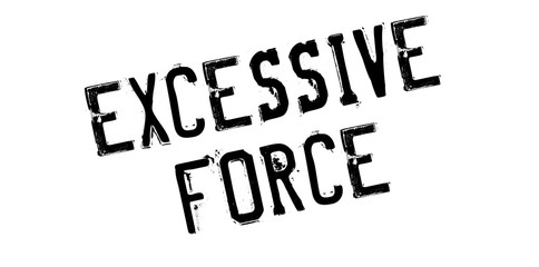 Excessive Force rubber stamp. Grunge design with dust scratches. Effects can be easily removed for a clean, crisp look. Color is easily changed.