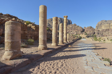 Fototapeta na wymiar Ciudad antigua de Petra, Jordania