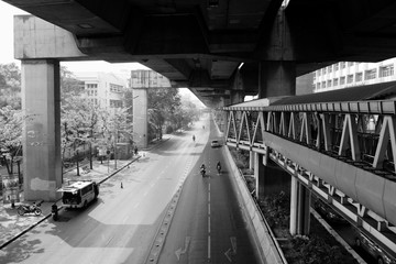 street under expressway