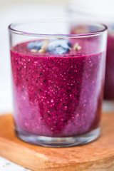 Healthy Raw Detox Breakfast made from Green Buckwheat and Berries