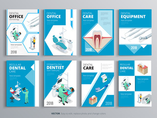 Flyers for Health and Medical concept. Hygiene template of flyear, magazines, posters, book cover, banners. Clinic infographic concept background. Layout dentistry illustrations modern pages