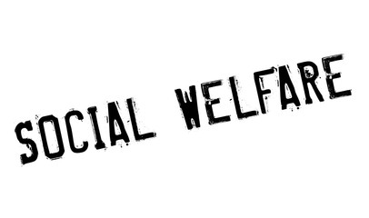 Social Welfare rubber stamp. Grunge design with dust scratches. Effects can be easily removed for a clean, crisp look. Color is easily changed.