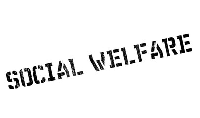 Social Welfare rubber stamp. Grunge design with dust scratches. Effects can be easily removed for a clean, crisp look. Color is easily changed.