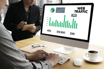 WEB TRAFFIC (business, technology, internet and networking conce
