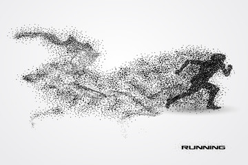 running of a silhouette from particle