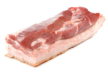 Bacon on a white background
