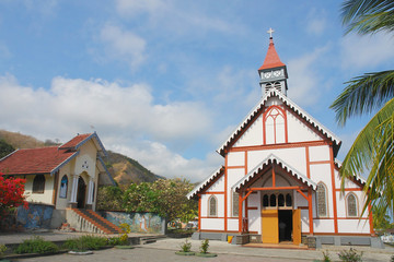 Fototapeta na wymiar Old Catholic Church At Sikka on Flores island, Indonesia 