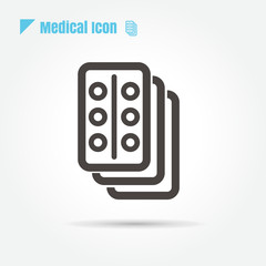 icon drug Medical on white background and logo