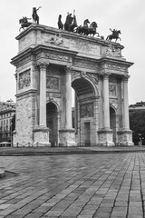 Fototapeta na wymiar Milan (Italy): Arco della Pace