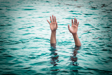 Drowning victims, Person drowning victims, Hand of drowning man 