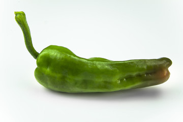 Green pepper isolated on white background