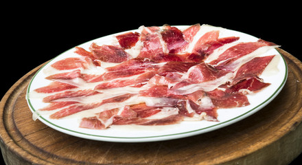 Spanish gourmet iberian serrano cured pork ham