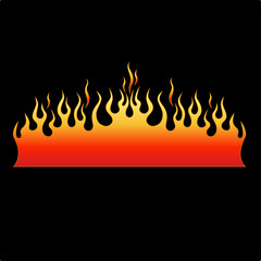 flames vector fire icon illustration - isolated sign fire