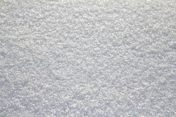 Fresh snow after snowfall as white background