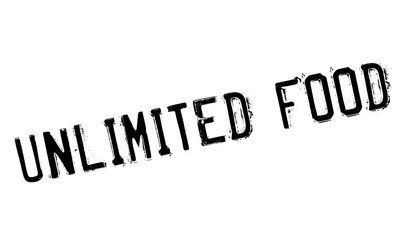 Unlimited Food rubber stamp. Grunge design with dust scratches. Effects can be easily removed for a clean, crisp look. Color is easily changed.