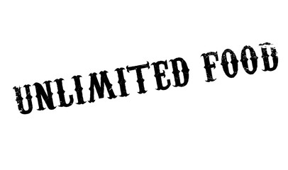Unlimited Food rubber stamp. Grunge design with dust scratches. Effects can be easily removed for a clean, crisp look. Color is easily changed.