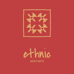 Luxury vector logo. Linear emblem