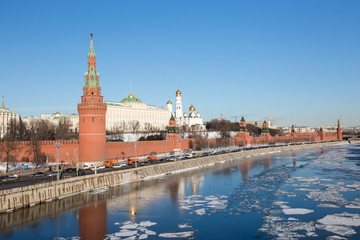 Obraz premium Kremlin of Moscow. Embankment of the Moskva River