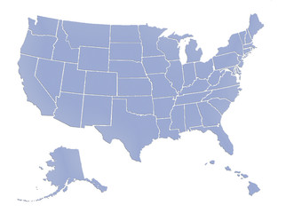 Fototapeta na wymiar UNITED STATES OF AMERICA MAP ,USA MAP