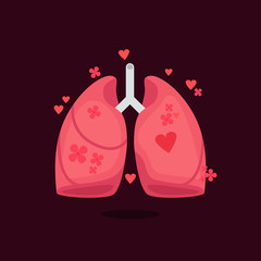 Lungs vector illustration