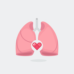 Lungs vector illustration