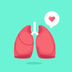 Lungs vector illustration