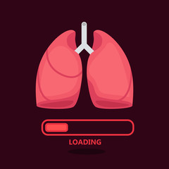 Lungs vector illustration