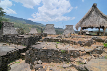 Wologai - a  villages in the Ende district with well-maintained houses built in the traditional...