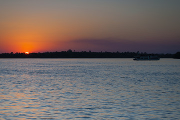 Naklejka premium River Zambezi at Sunset