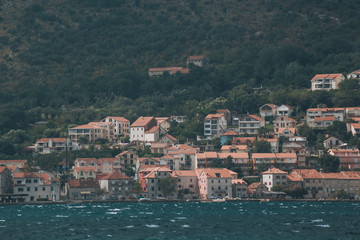 Fototapeta na wymiar Adriatic sea coast by sunny day summer landscape. Montenegro.
