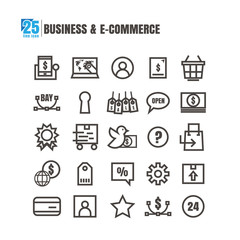 icons Business E-commerce vector on white background