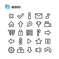 icons Website vector on white background